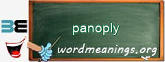 WordMeaning blackboard for panoply